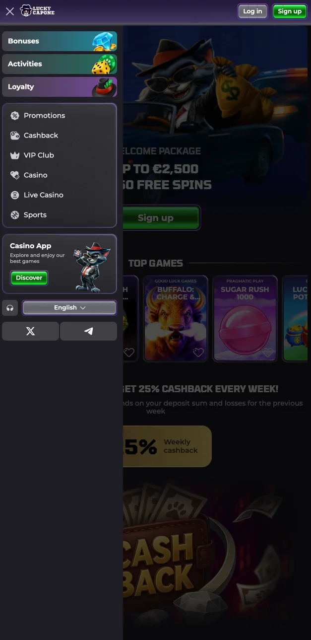 Scarica l'App LuckyCapone casino